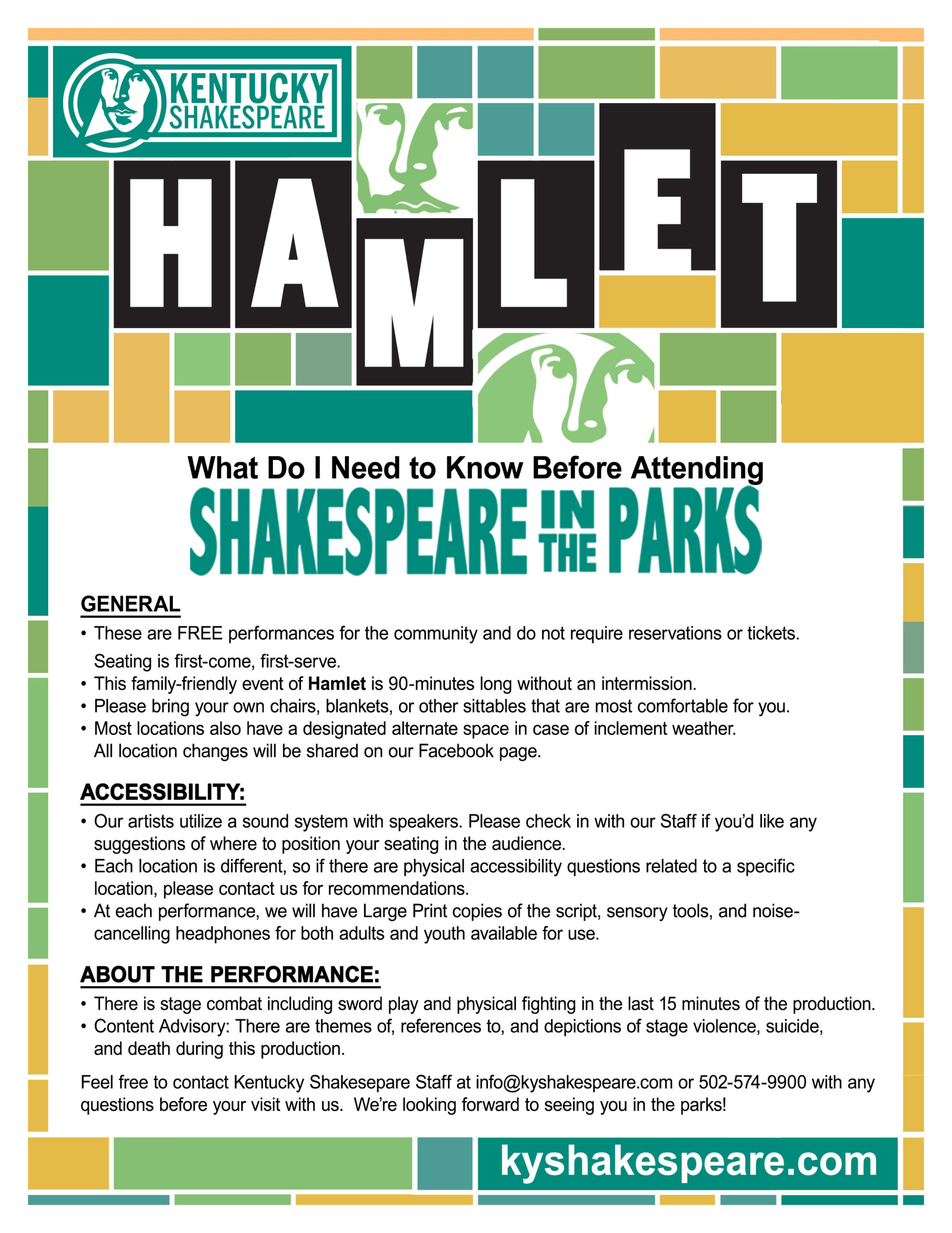 Shakespeare in the Parks Tour Kentucky Shakespeare